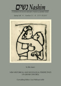 Nashim-a Journal Of Jewish Womens Studies & Gender Issues