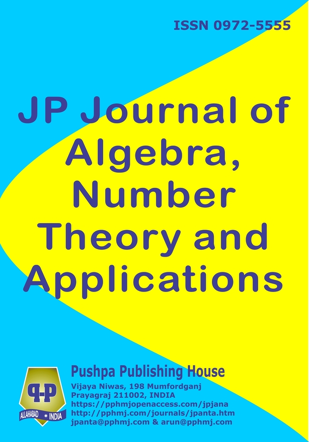 Jp Journal Of Algebra Number Theory And Applications