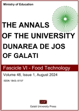 Annals Of The University Dunarea De Jos Of Galati, Fascicle Vi-food Technology